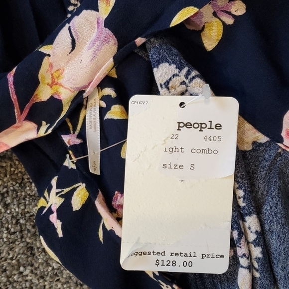 NWT Free People Tate Tunic/Mini Dress in Midnight Combo top - Picture 10 of 11